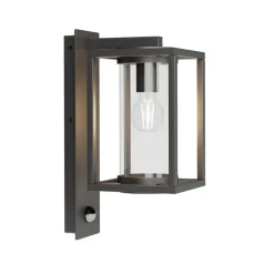 Lucande udendørs væglampe Ferda, sensor, antracit, IP44