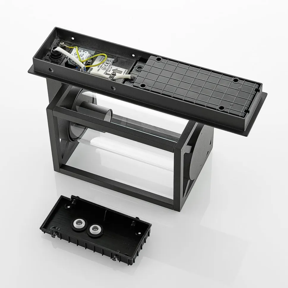 Lucande udendørs væglampe Ferda, pendel, antracit, IP44