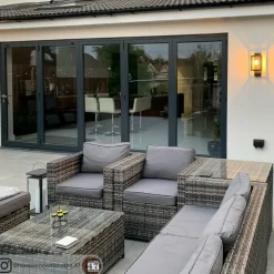 Lucande udendørs væglampe Ferda, pendel, antracit, IP44