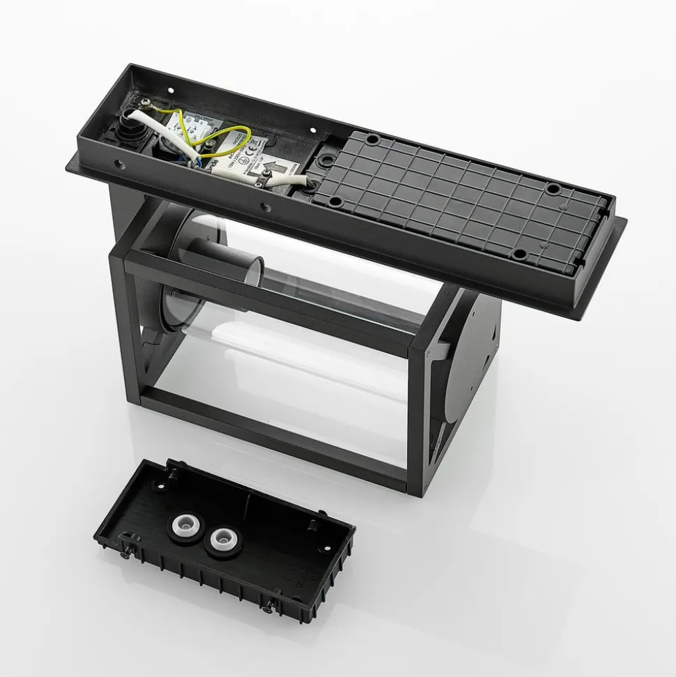 Lucande udendørs væglampe Ferda, sæt med 3, antracit, IP44