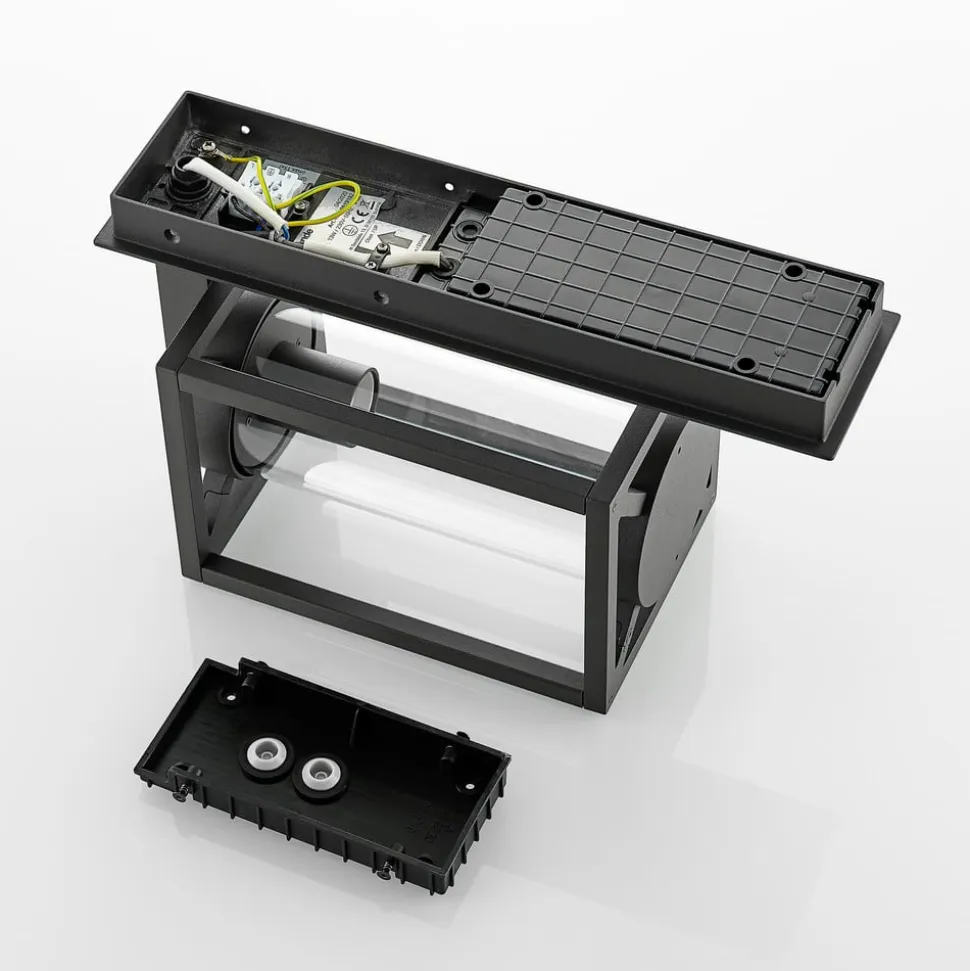 Lucande udendørs væglampe Ferda, sæt med 2, antracit, IP44