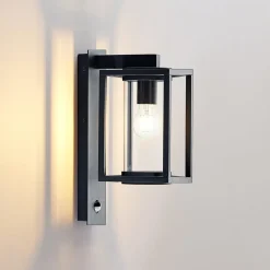 Lucande udendørs væglampe Ferda, sæt med 2, antracit sensor IP44