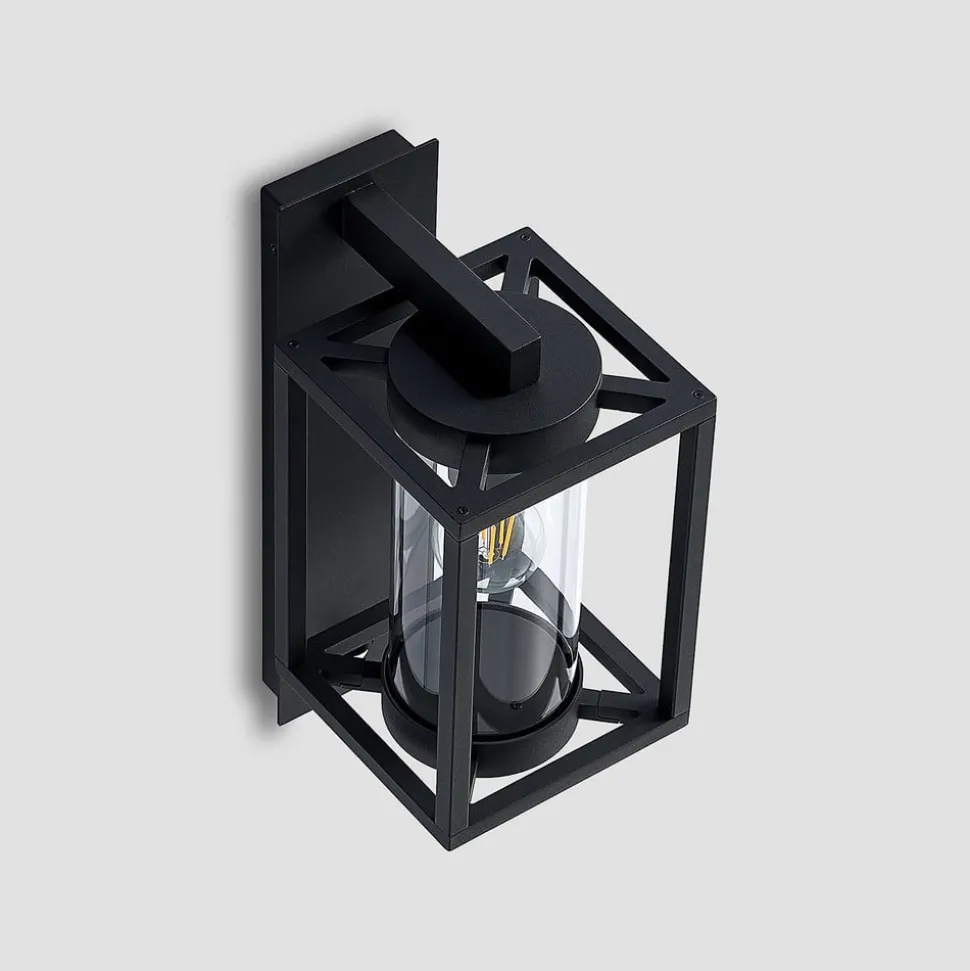 Lucande udendørs væglampe Ferda, sæt med 2, antracit sensor IP44