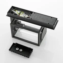 Lucande udendørs væglampe Ferda, sæt med 2, antracit sensor IP44