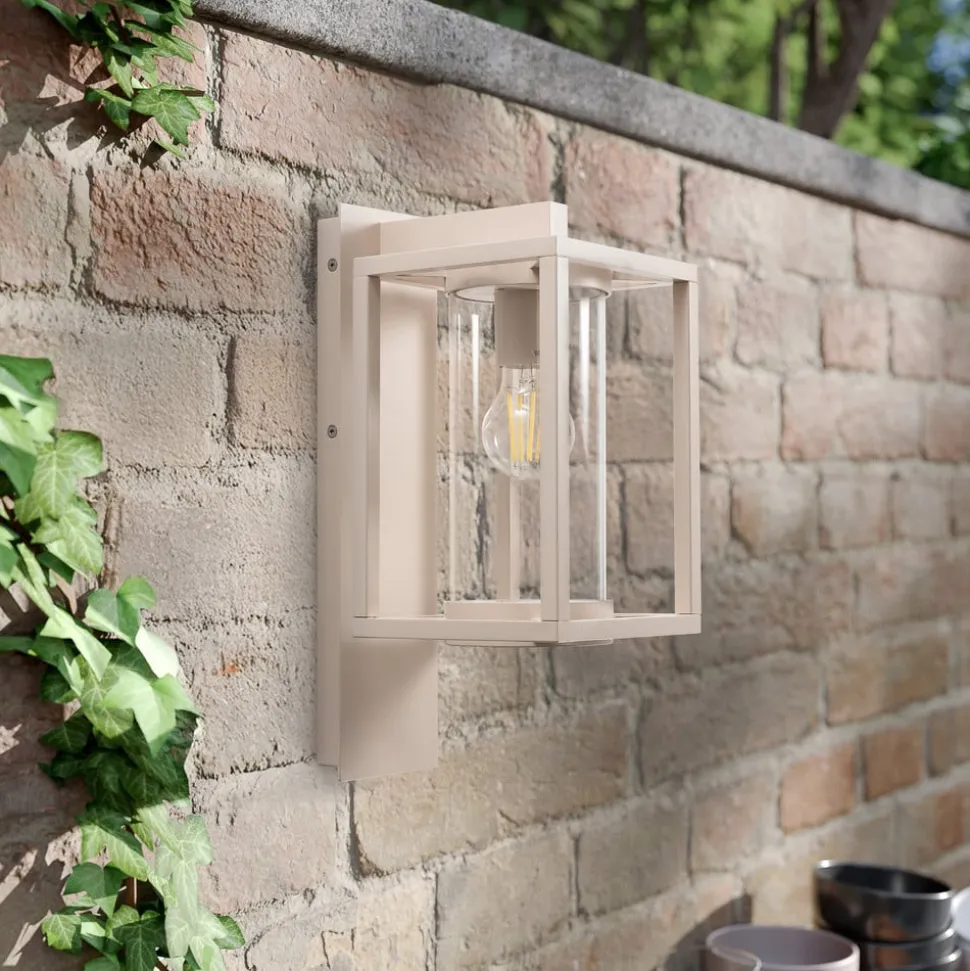 Lucande udendørs væglampe Ferda, pendel, beige, IP44