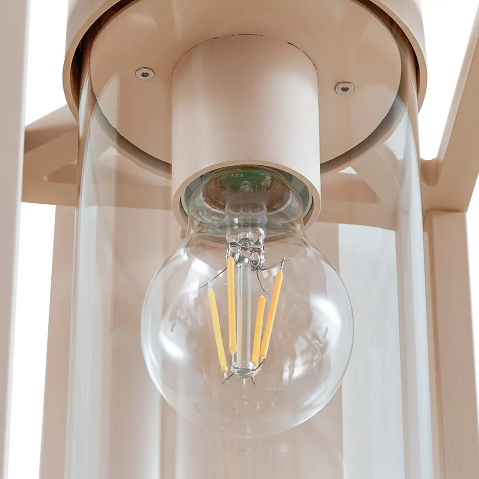 Lucande udendørs væglampe Ferda, pendel, beige, IP44