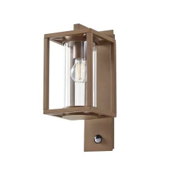 Lucande udendørs væglampe Ferda, sensor, hængende, brun, IP44