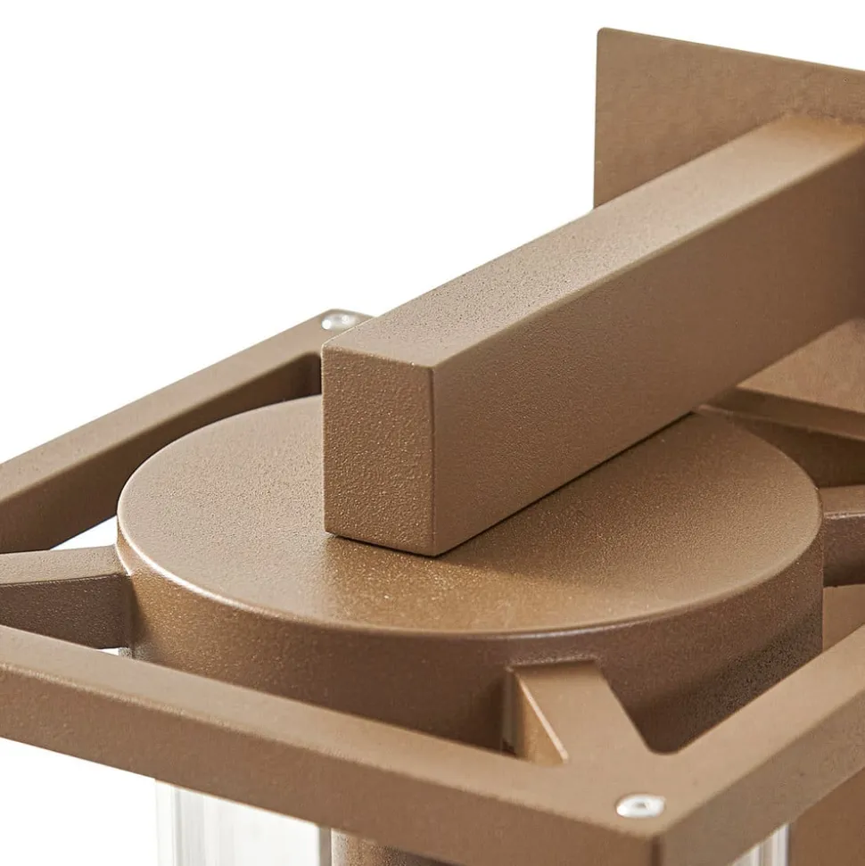 Lucande udendørs væglampe Ferda, sensor, hængende, brun, IP44