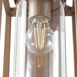 Lucande udendørs væglampe Ferda, sensor, hængende, brun, IP44