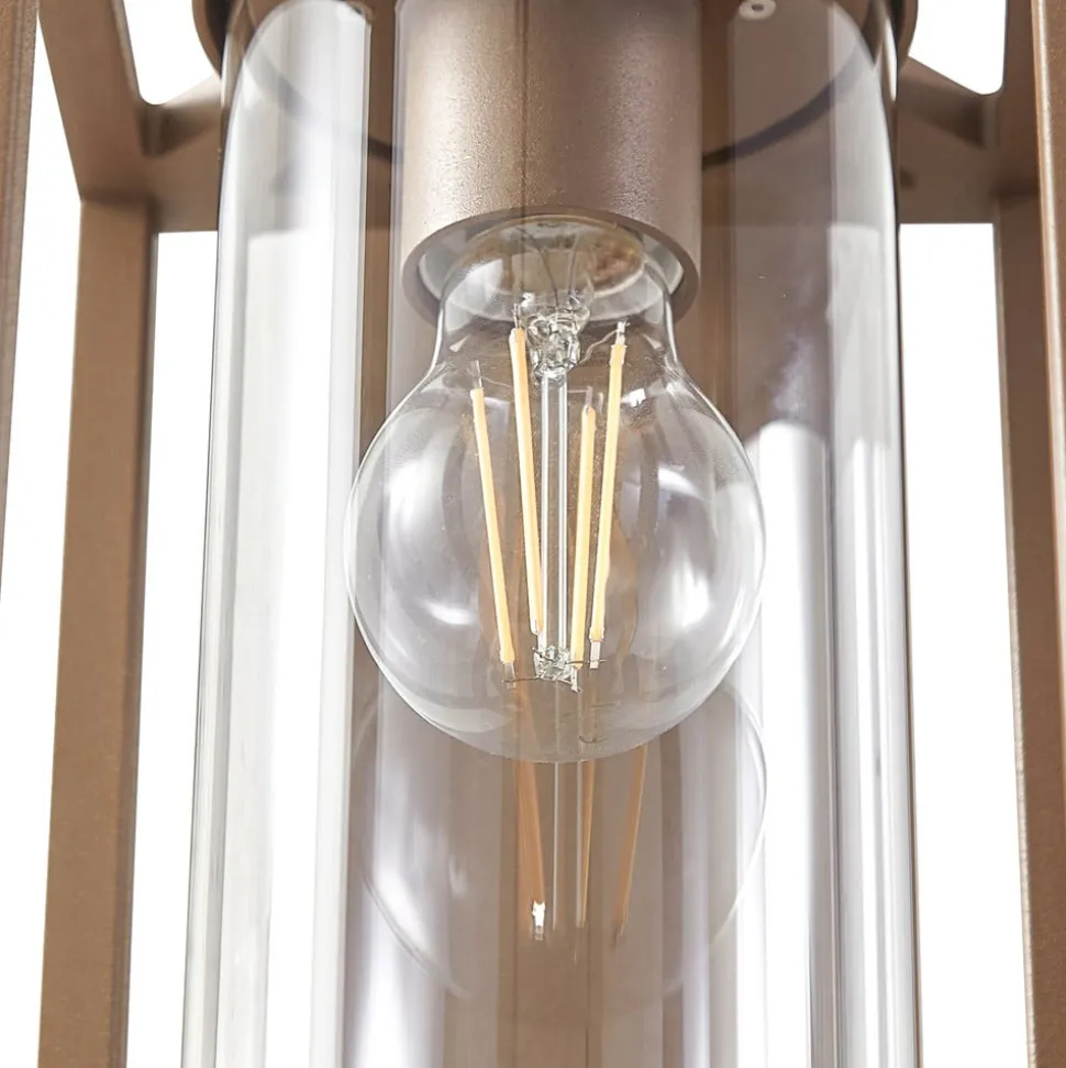 Lucande udendørs væglampe Ferda, sensor, hængende, brun, IP44