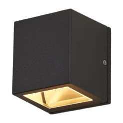 Lucande udendørs væglampe Maurice, antracit, metal, IP54