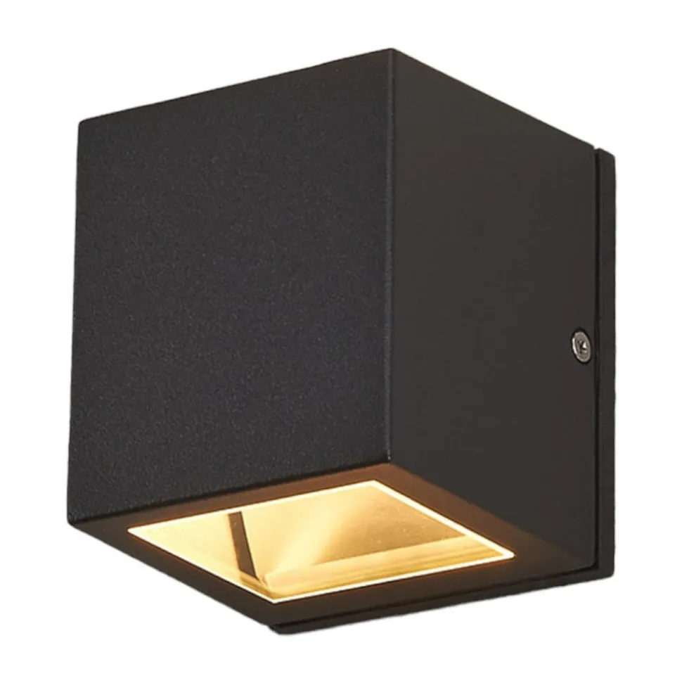 Lucande udendørs væglampe Maurice, antracit, metal, IP54