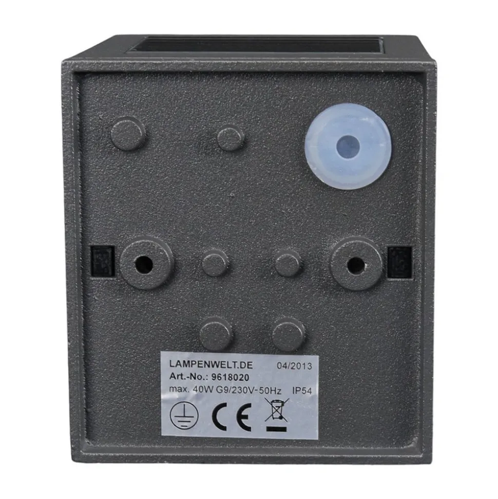 Lucande udendørs væglampe Maurice, antracit, metal, IP54