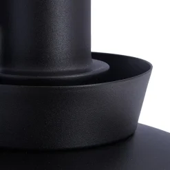 Lucande udendørs væglampe Thais, sort, metal, Ø 25 cm