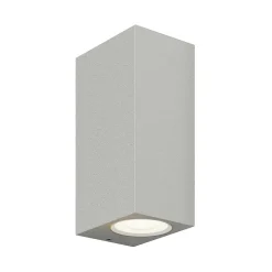 Lucande udendørs væglampe Tavi, 15 cm, sølv, Bridgelux LED