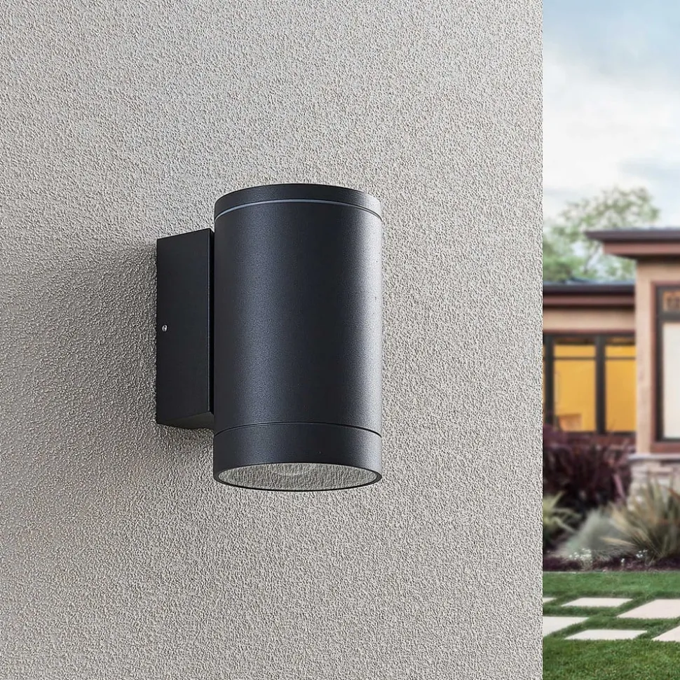 Lucande udendørs væglampe Thomke, 1 lyskilde, antracit aluminium