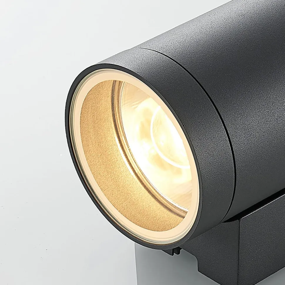 Lucande udendørs væglampe Thomke, 1 lyskilde, antracit aluminium