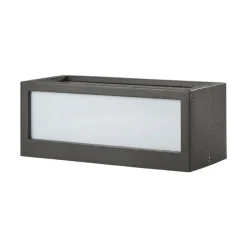 Lucande udendørs væglampe Tame, antracit, metal, 25 cm