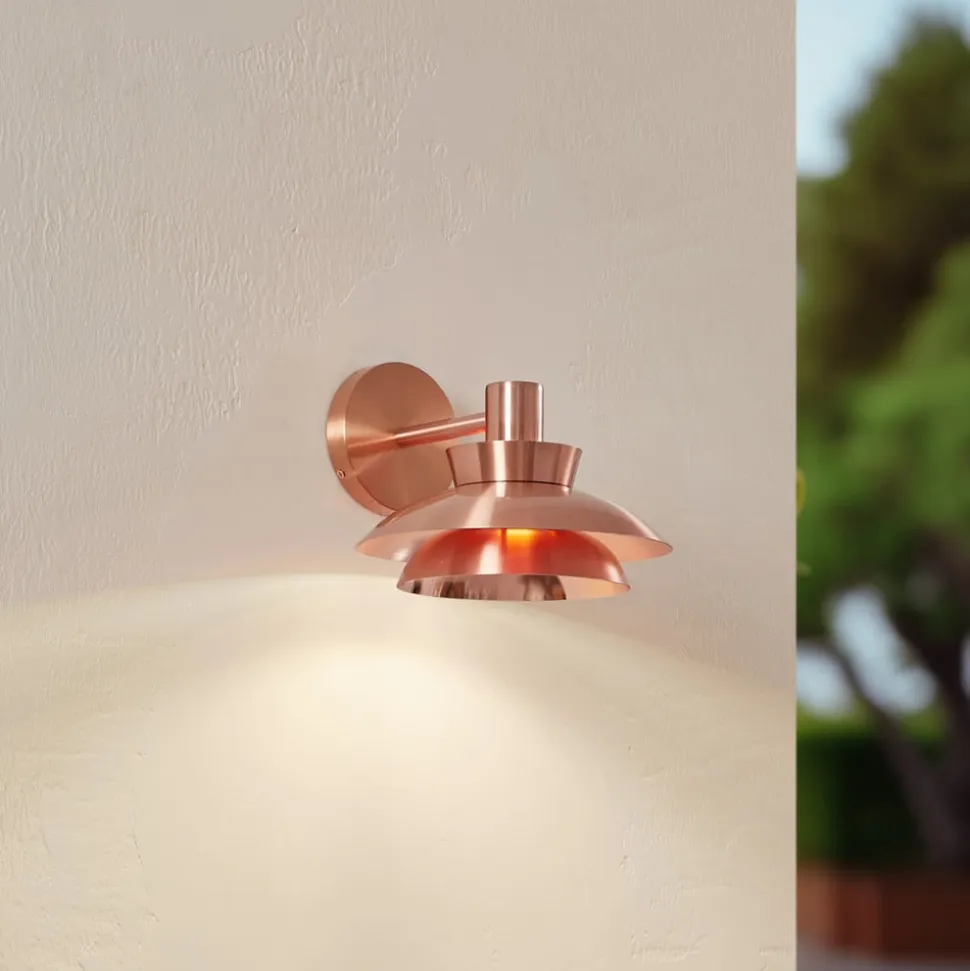 Lucande udendørs væglampe Thais, kobberfarvet, stål