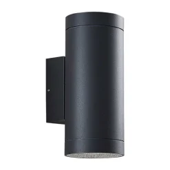 Lucande udendørs væglampe Thomke, 2 lyskilder, antracit, aluminium