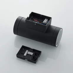 Lucande udendørs væglampe Thomke, 2 lyskilder, antracit, aluminium