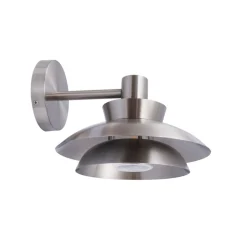 Lucande udendørs væglampe Thais, stål, Ø 25 cm