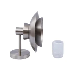 Lucande udendørs væglampe Thais, stål, Ø 25 cm