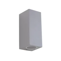 Lucande udendørs væglampe Xava, op/ned, grå, 2 lyskilder, GU10