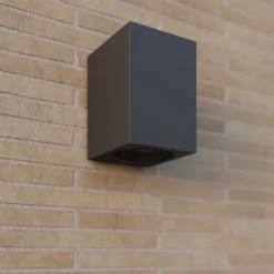 Lucande udendørs væglampe Xava, downlight, antracit, GU10