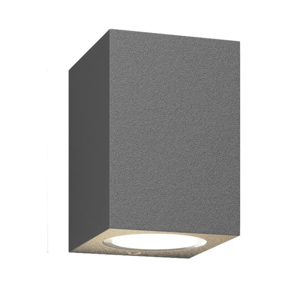 Lucande udendørs væglampe Xava, downlight, antracit, GU10