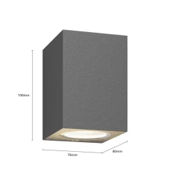 Lucande udendørs væglampe Xava, downlight, antracit, GU10