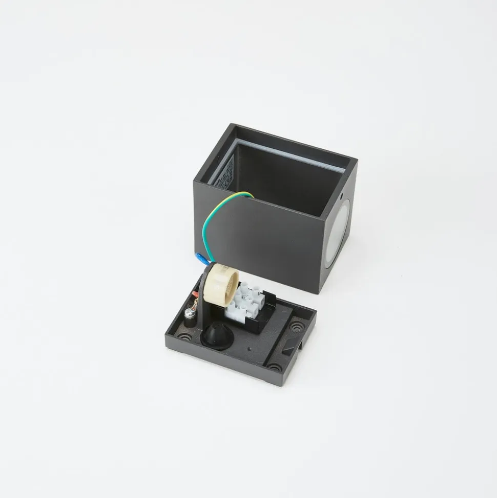 Lucande udendørs væglampe Xava, downlight, antracit, GU10