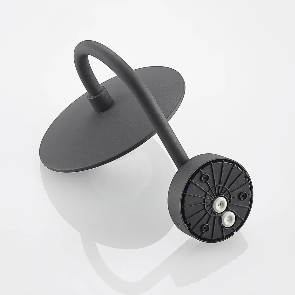 Lucande udendørs væglampe Zamalino, 31 cm, antracit, sensor