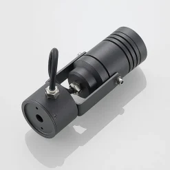 Lucande udendørs vægspot Galina, grå, aluminium, 11,2 cm høj