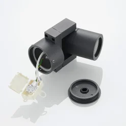 Lucande udendørs vægspot Kavuna, rund, antracit, IP54