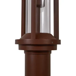 Lucande udendørslampe Alivaro, rustfarvet, 220 cm, E27, IP65