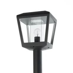 Lucande udendørslampe Dunia, antracit, metal, højde 220 cm