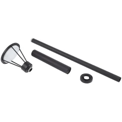 Lucande udendørslampe Elario, 222 cm, sort, aluminium