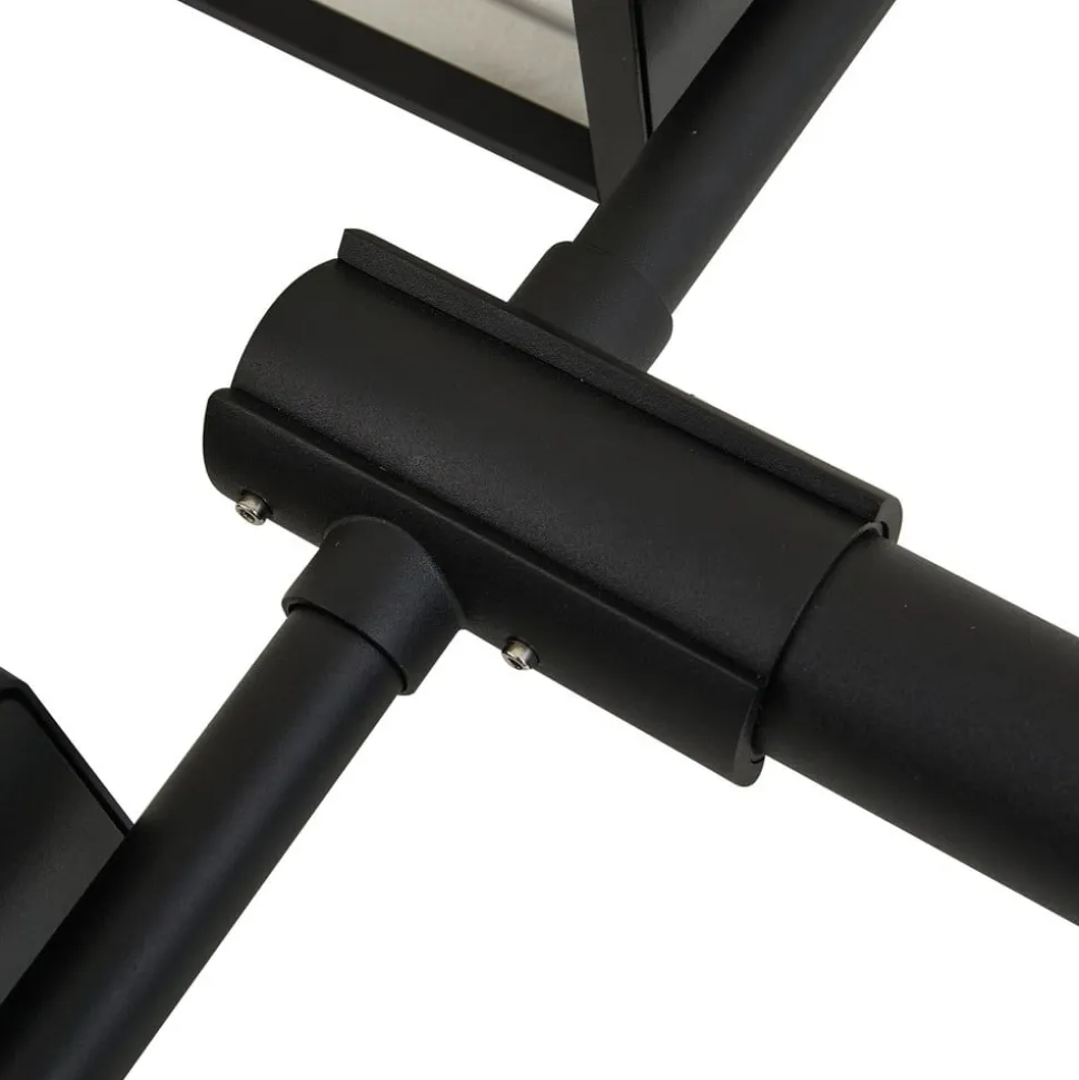 Lucande udendørslampe Siveta, 240 cm, 2 lyskilder, sort, E27, IP65