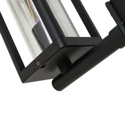 Lucande udendørslampe Siveta, 240 cm, 2 lyskilder, sort, E27, IP65