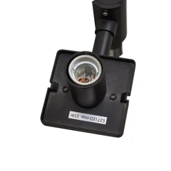 Lucande udendørslampe Siveta, 240 cm, 2 lyskilder, sort, E27, IP65