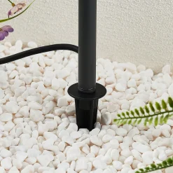 Lucande udendørsspot Galina, jordspyd, stik, grå, 40 cm