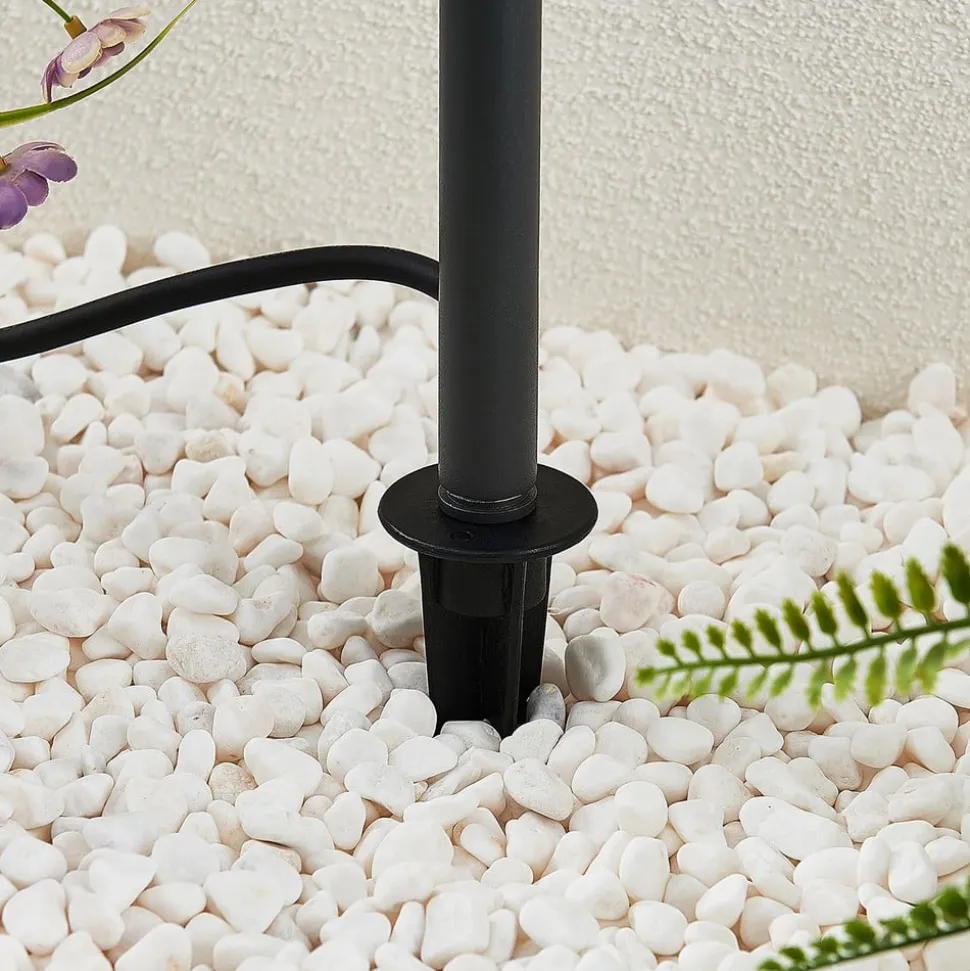 Lucande udendørsspot Galina, jordspyd, stik, grå, 40 cm