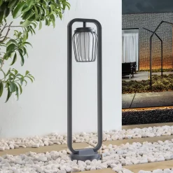 Lucande vejlampe Chandan, 90 cm, antracit, aluminium