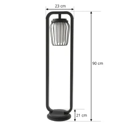 Lucande vejlampe Chandan, 90 cm, antracit, aluminium