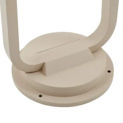 Lucande vejlampe Chandan, 90 cm, beige, metal, IP54