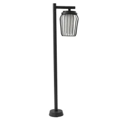Lucande vejlampe Chandan, 100 cm, sort, aluminium