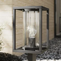 Lucande vejlampe Ferda, 60 cm, antracit, IP44