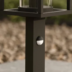 Lucande vejlampe Ferda, 60 cm, sensor, antracit, IP44