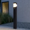 Lucande vejlampe Kiran, 100 cm, sensor, grå, IP44, E27